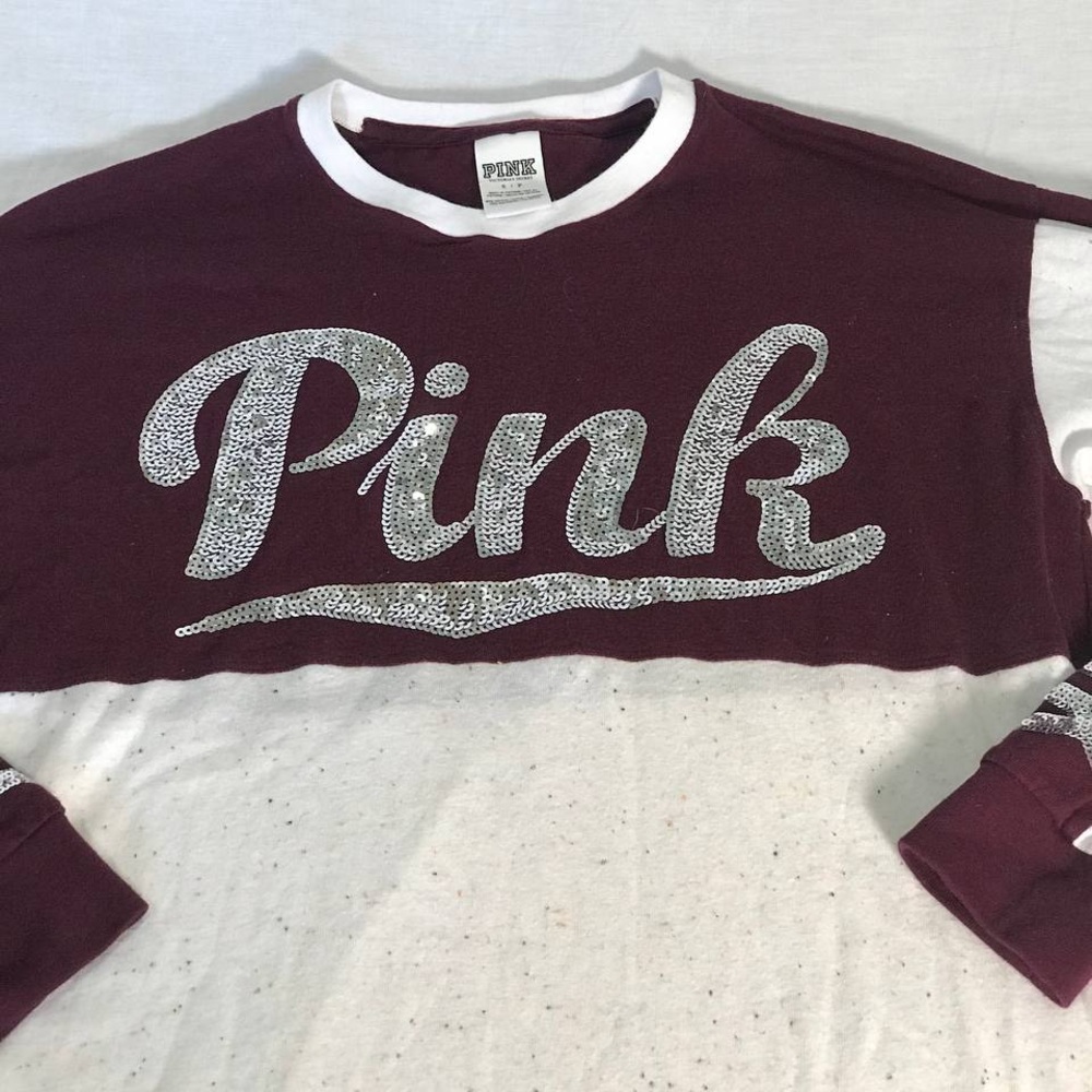 PINK Sequin Script Shirt - Picture 2 of 5
